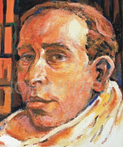 a portrait of the Scottish Colourist Cadell watermarked 1