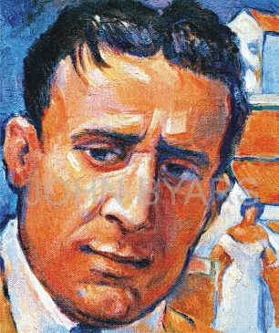 a portrait of the Scottish Colourist Fergusson watermarked 1