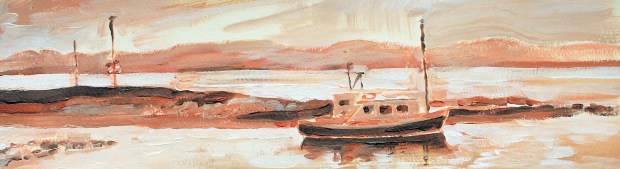 gigha seascape in body paint