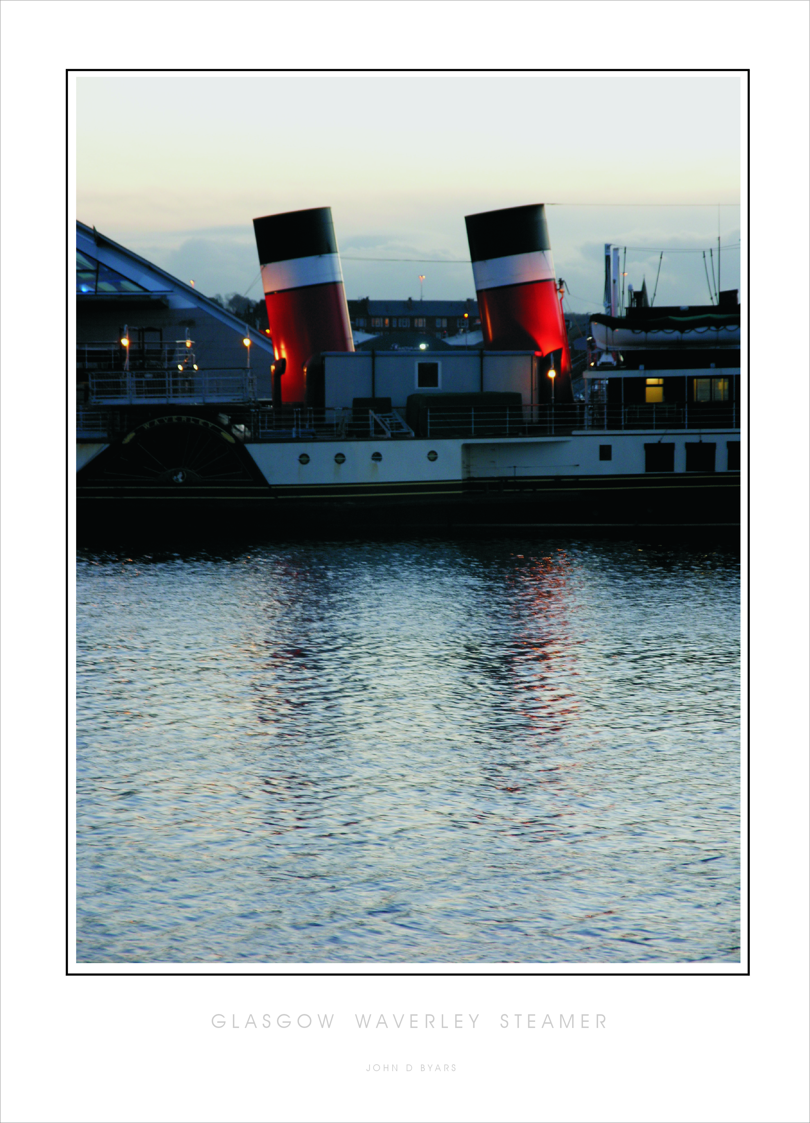 GLASGOW  EVENING LIGHT WITH WAVERLEY STEAMER