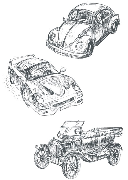 sheet 14 vintage cars B