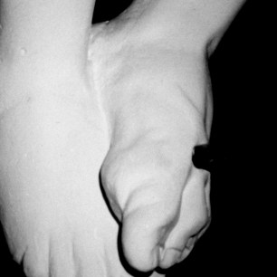 St Pauls Shettleston crucified Jesus feet close up