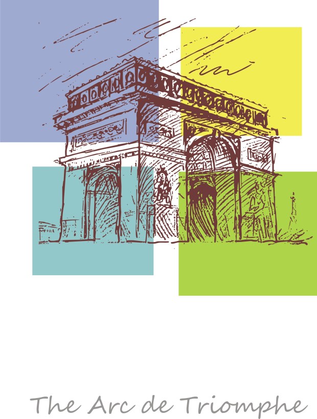 The arc de triumphe in colours new 3