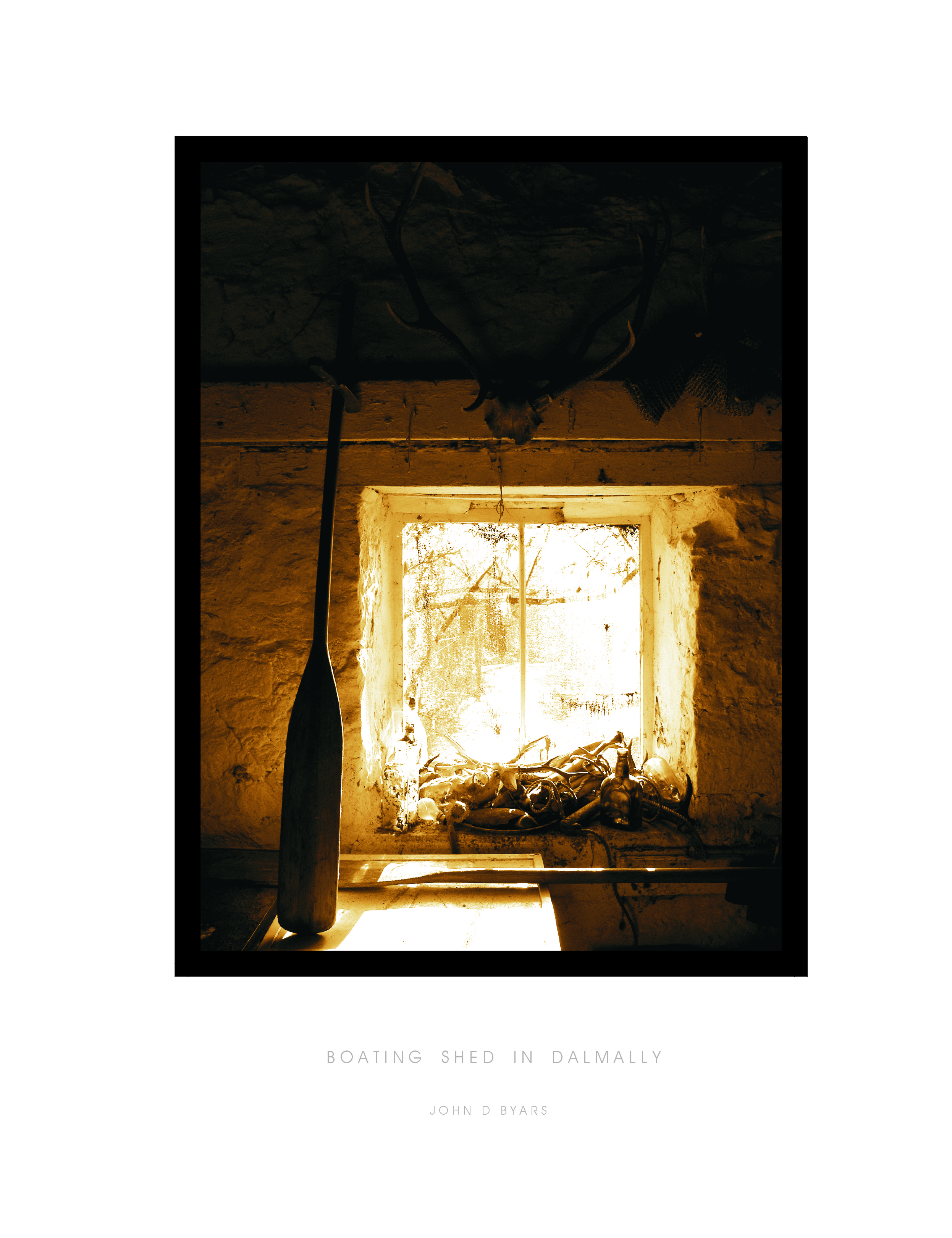 the boating shed dalmally sepia and black NEW