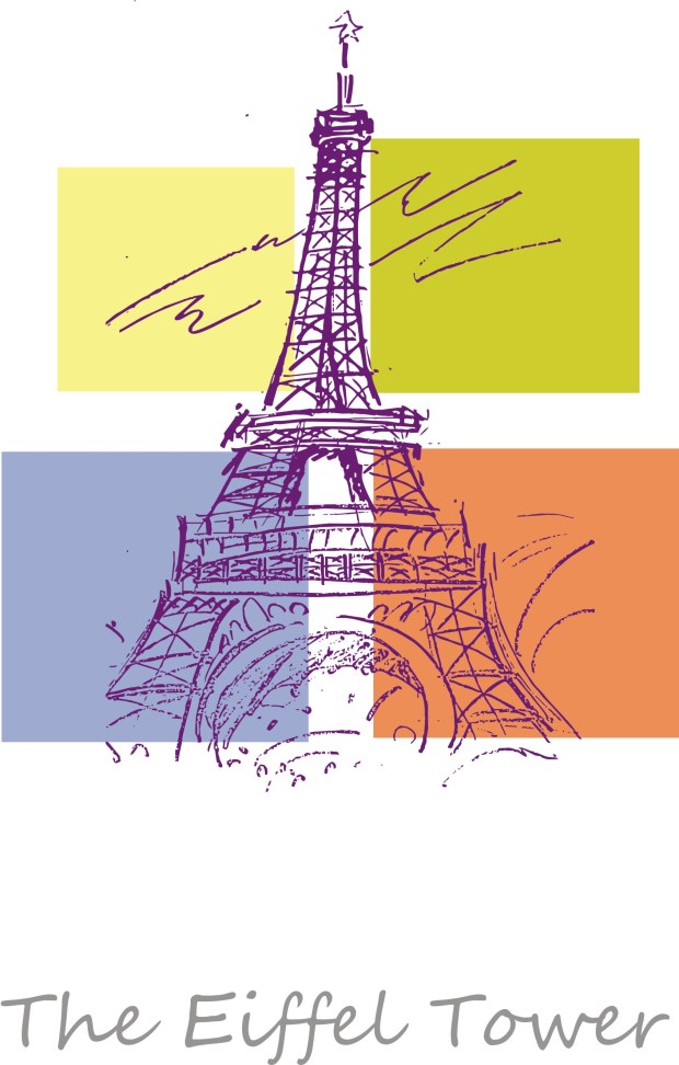 The Eiffel Tower in colour